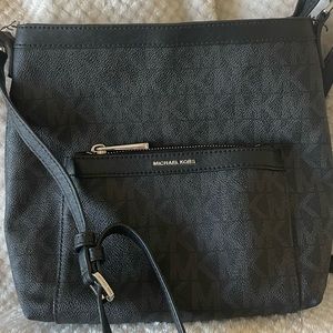 Michael Kors black with grey Mk’s shoulder bag